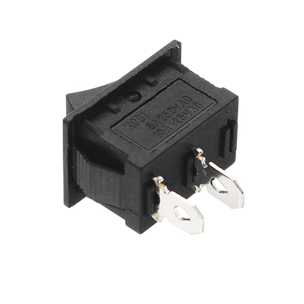 10pcs Rocker Switchs Copper Boat Rocker Switch 2-Pin Plastic Button ON/Off SPST