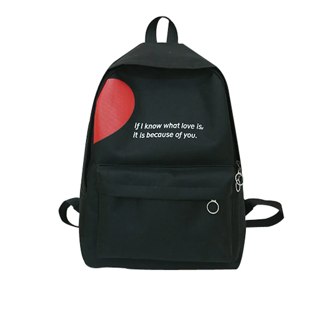 

OCARDIAN Fashion Style Backpack Women Couple Canvas Backpacks For Teenage School Bags Casual Outdoor Solid Black Bag Youth 94513