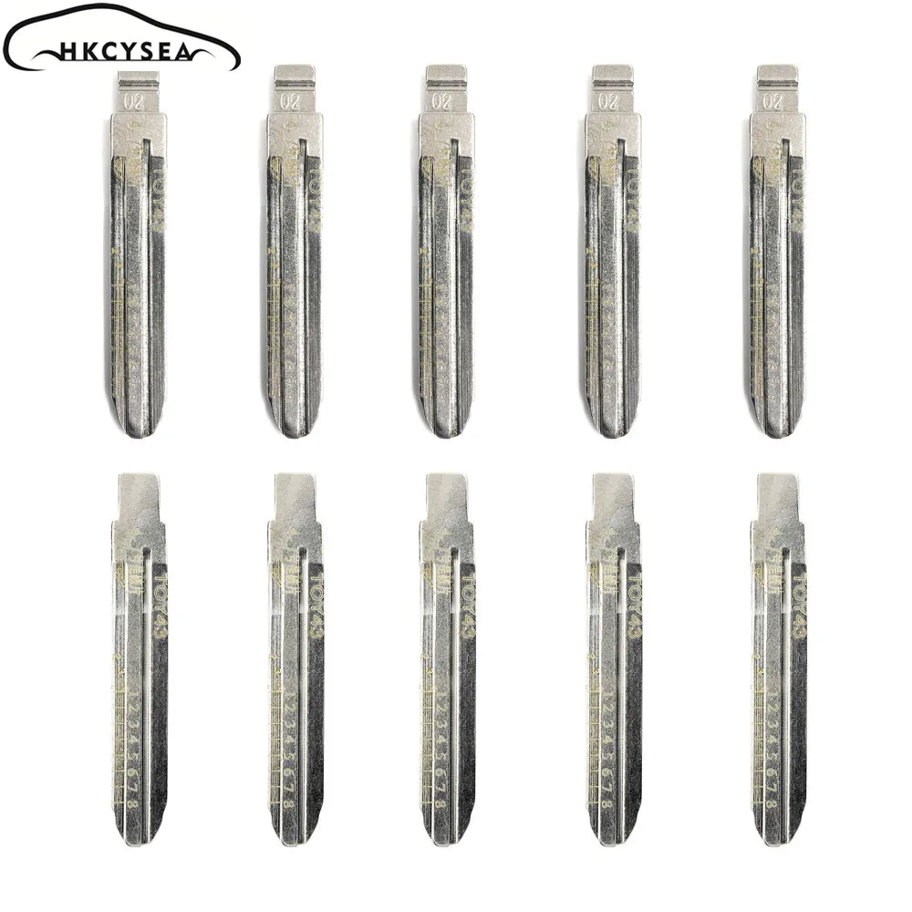 

HKCYSEA 10pcs/lot Scale Shearing Teeth Engraved Line Blank Key Blade NO.02 TOY43 for 2 in 1 LiShi For Old Version Toyota
