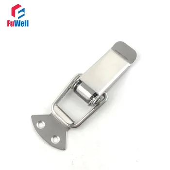 

2pcs R101 Spring Loaded Toggle Latch Stainless Steel Toggle Latch Lock Case Cabinet Box Toggle Hasps Catch Buckle