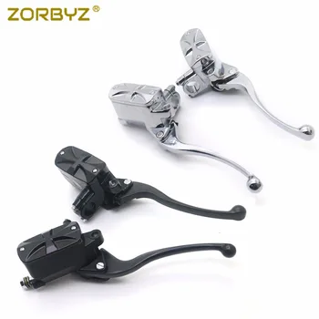 

ZORBYZ Universal 7/8" 22mm Cross Handlebar Control Reservoir Brake Hydraulic Clutch Levers For Victory Kawasaki Honda Harley