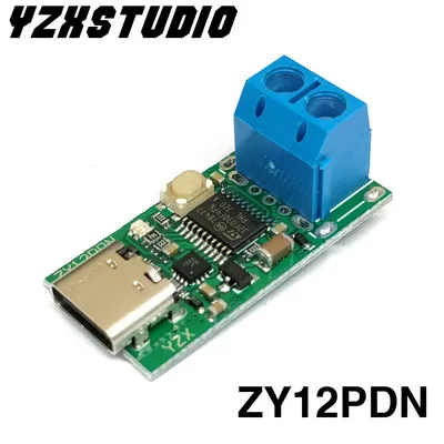 ZY12PDS тип-c USB-C PD2.0 3,0 поворот DC USB обман Быстрая зарядка триггер детектор опроса - Цвет: ZY12PDN