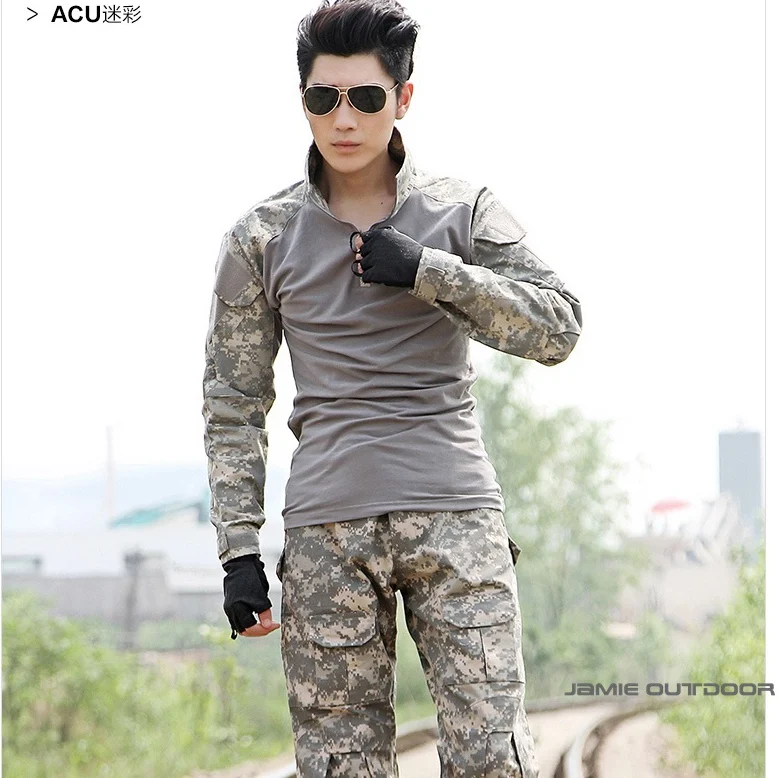 Черный Боевой форма Gen3 рубашка+ Брюки для девочек Военная Униформа армии Брюки для девочек с наколенниками ACU Мультикам лесной Digi армейской форме - Цвет: acu