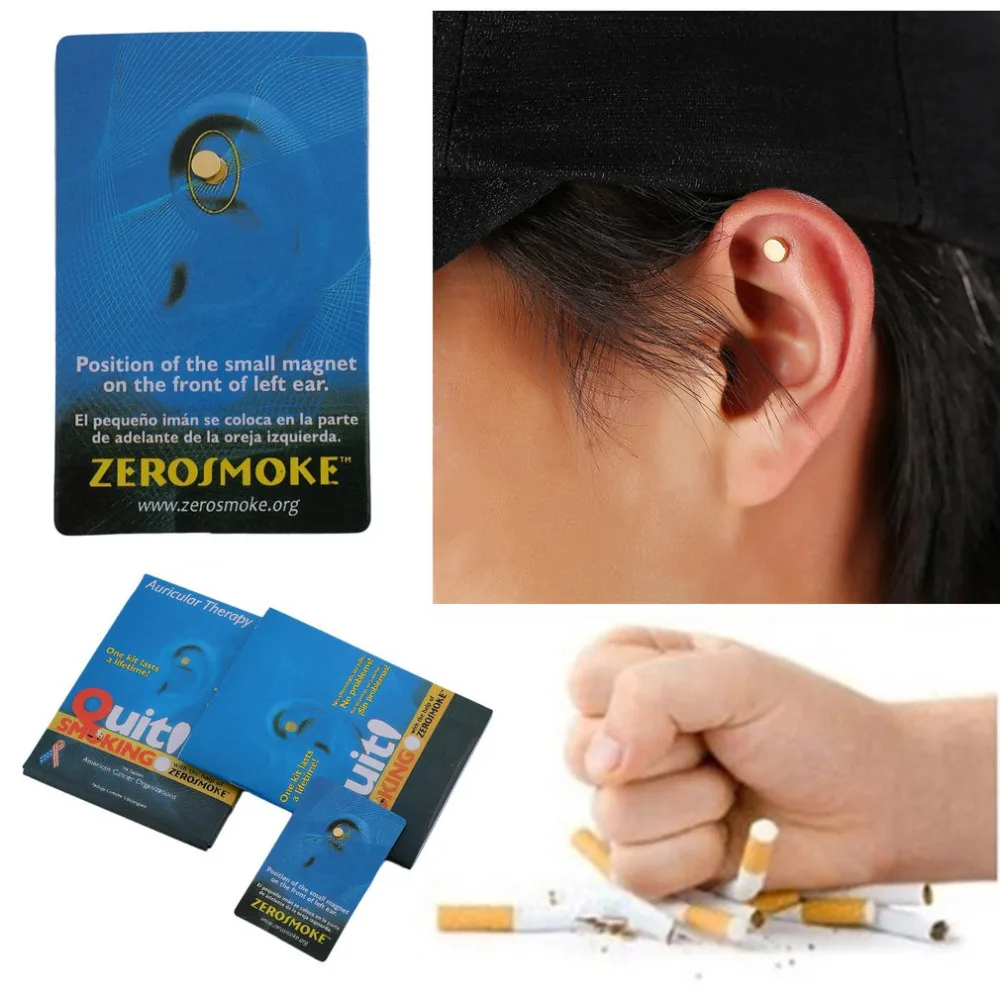 

1 Pair NO Cigarette Health Therapy Magnet Quit Smoking Acupressure Patch Stop Smoking Anti Smoke Patch Smokeless Best Selling