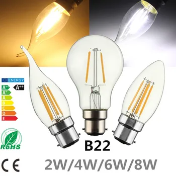 

Edison Bulb COB LED Light B22 2W 4W 6W 8W LED Globle Candle Flame Light Bulbs Retro Filament Lamp Warm / White Lighting AC220V