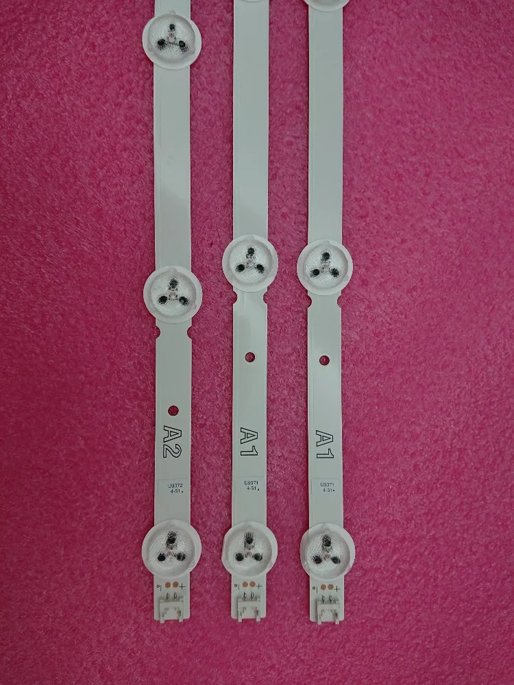 New kit 3pcs 2 A1 7LEDs 1 A2 8LEDs 630mm LED backlight strip for TX