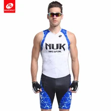 NUCKILY триатлон костюм Мужской Цельный велосипед костюм Одежда для велоспорта MQ003