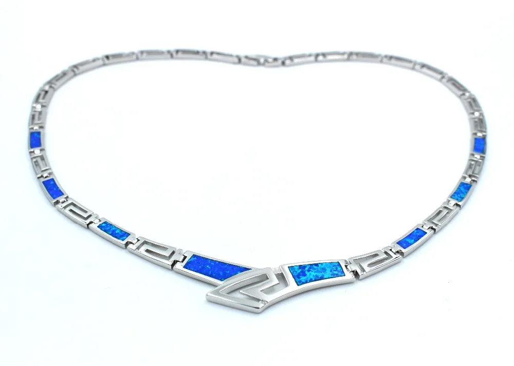 Очаровательное ожерелье с голубым огненным опалом для мужчин|necklace shortener|opal