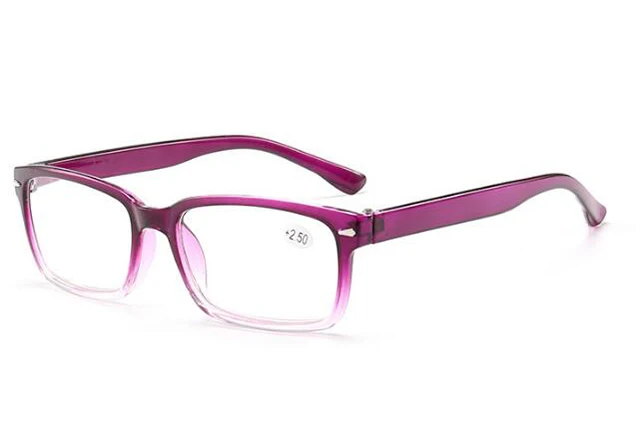 Ретро Полный каркас зеркало для чтения HD Смола Градиент цвета модные световые очки для чтения - Цвет оправы: C3-Purple