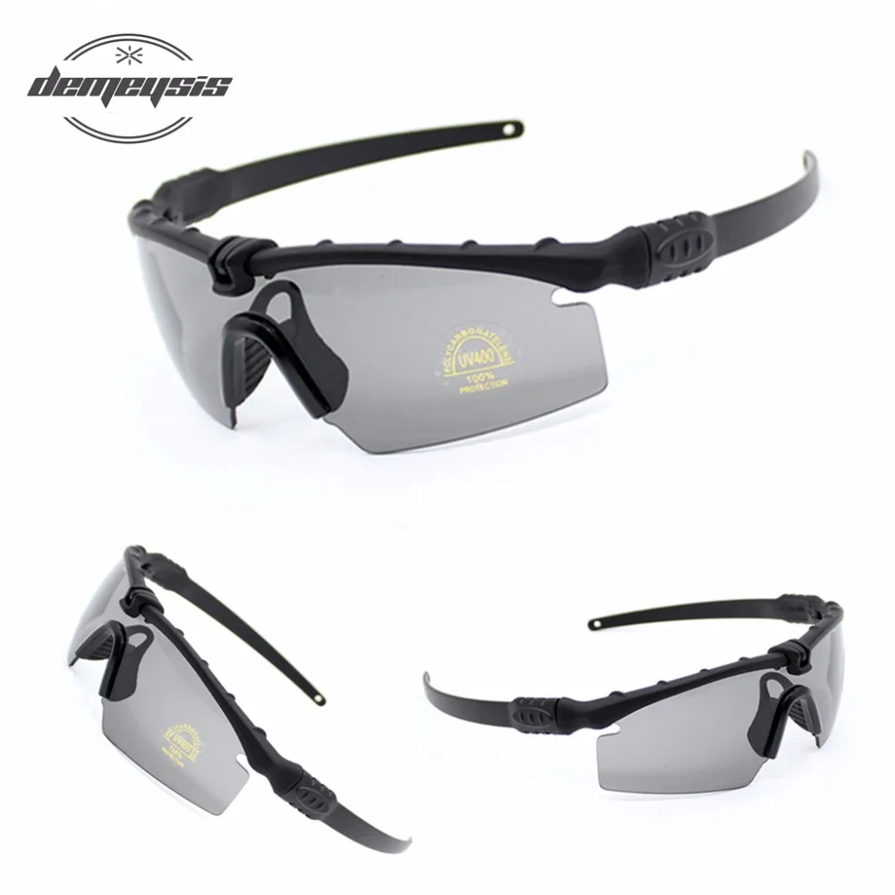 Поляризационные тактические очки военные очки пуленепробиваемые армейские солнцезащитные очки с 3 линзами мужские очки для стрельбы мотоциклетные очки Gafas