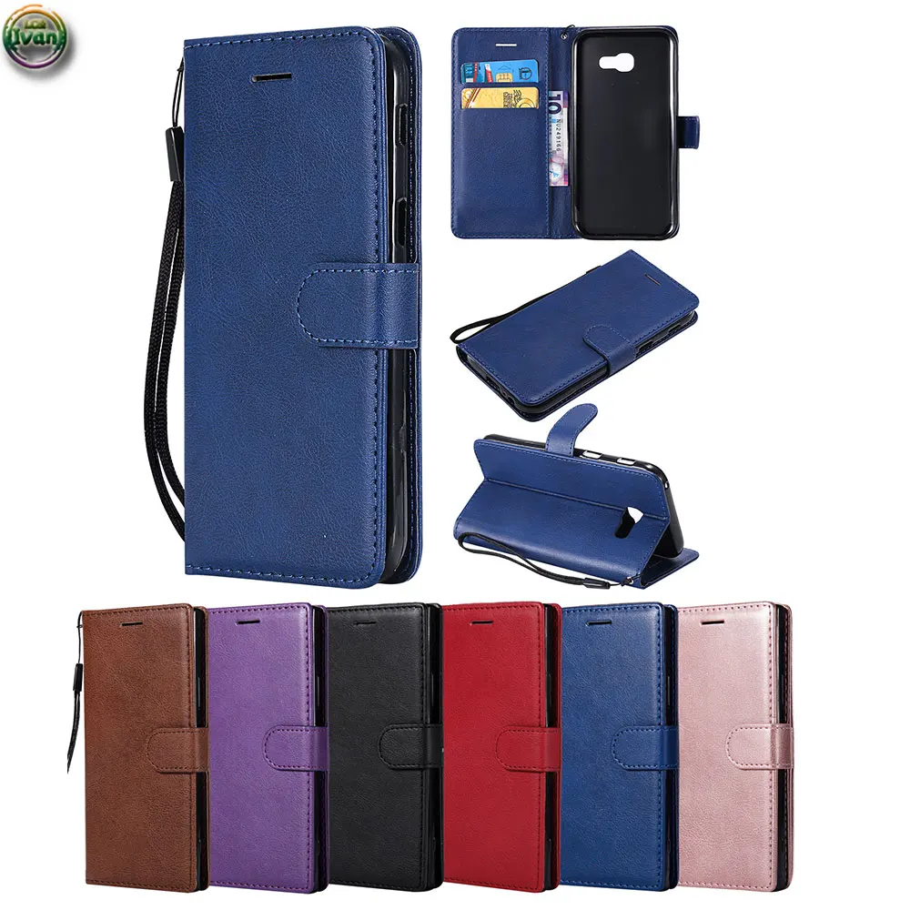 

Wallet Case For Samsung Galaxy A5 5A 2017 SM-A520F SM-A520F/D Soft Leather Case Phone Cover For SM A520F A520F Magnetic Pure Bag