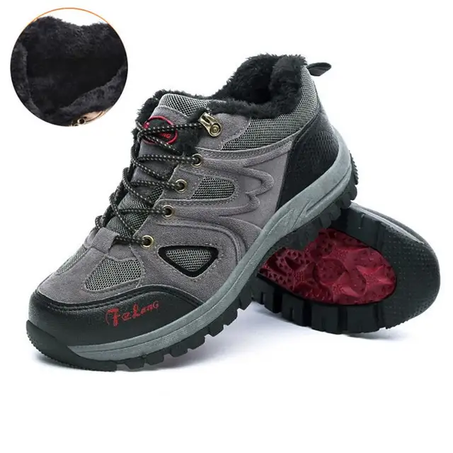 2018 Winter Hiking Outdoor Climbing Men Shoes Wear-Resistant Camping Sports Shoes Warm Outdoor Shoes Snow Boots Hiking Shoes