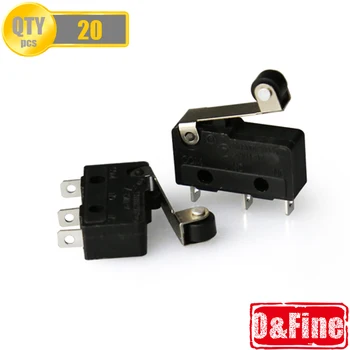 

2016 Hot Selling 20PCS 3D Printer Limit Switch 3Pin N/O N/C 5A 250VAC Handle KW11-3Z Mini Sensitive MicroSwitch With Pulley