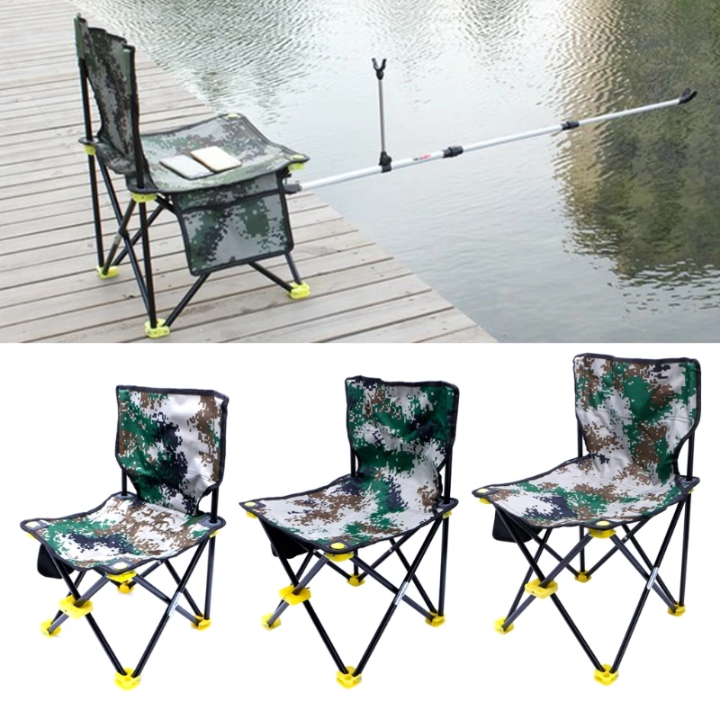 Portable Folding Chairs Outdoor Fishing Picnic Beach Seat Tackle Gear
