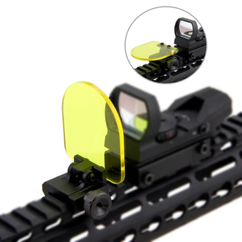

Tactical Airsoft 2 Lens Folding Scope Sight Cover Shield Panel Protector Screen Cover bulletproof lens Fits 7/8" Picatinny rail