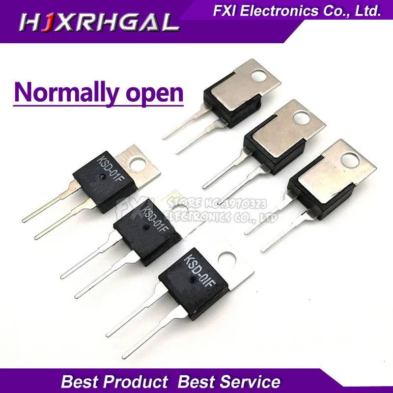 

5pcs KSD-01F 40/45/50/55/60/65/70/80 degree normally open thermostat switch Temperature Control TO-220 KSD-01
