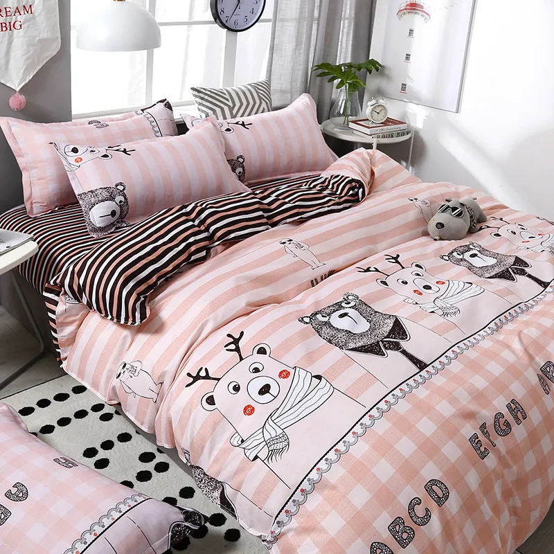 

3/4pcs High Quality Kids Cartoon Printing Textile Bedding Set Include Duvet Cover&Sheets&Pillowcases Comfortable Home Bed Set
