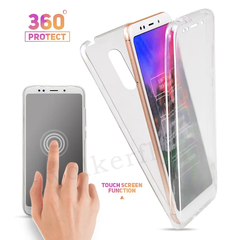 

360 Full Cover Silicon Case For Xiaomi Redmi Note 6 5 Pro 4X 4 MI8 SE Mi A2 Lite 6X 5X A1 On Redmi 5 Plus 6 Pro 6A PC+TPU Cover