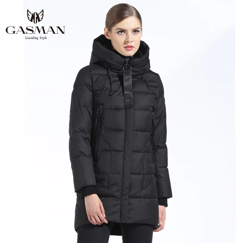 Koop Gasman 2018 Merk Vrouwen Down Jassen Medium Lengte Nieuwe Winter Collectie Warme Vrouwelijke Dikke Parka Hooded Overjassen