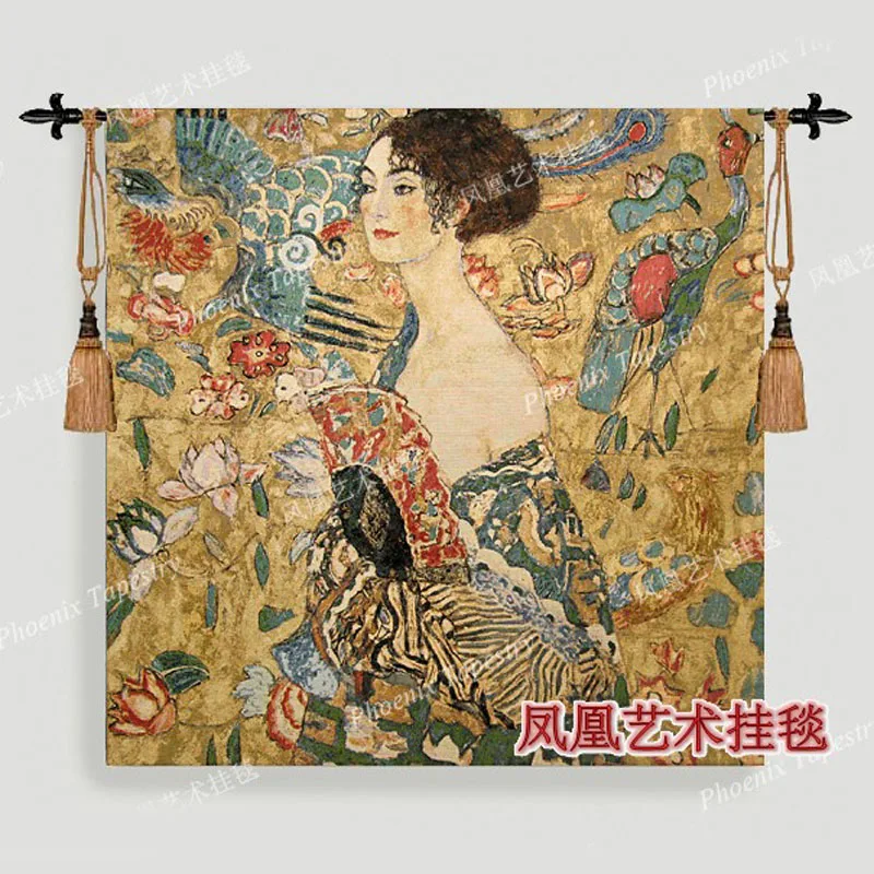 Всемирно известные картины Klimt платье веера женское украшение для настенный
