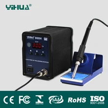 YIHUA 900H 100W высокочастотная вихревая токовая нагревательная микрокомпьютерная цифровая паяльная станция с контролем температуры