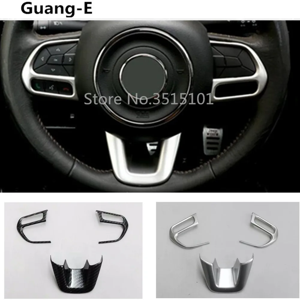 Car Body Cover Styling Steering Wheel Interior Kit Switch Trim Lamp Frame 3pcs For Jeep Compass 2017 2018 2019 2020 | Автомобили и