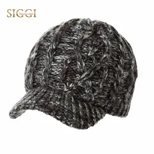 FANCET зимние теплые шапки Newsboy для женщин, однотонные акриловые вязаные головные уборы, модные эластичные оверлок с ворсом, мягкие, Gorro 69242