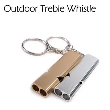 Открытый двухчастотный свисток аварийный EDC инструмент для выживания брелок воздушный алюминиевый сплав Кемпинг Туризм аксессуар инструмент