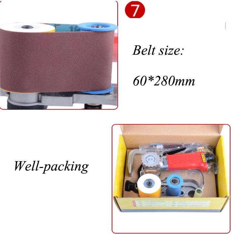 YUNLINLI ремень машина наждачная бумага машины пневматическая шлифовальная измельчитель Регулируемый воздуха точильщик Малый R-6026