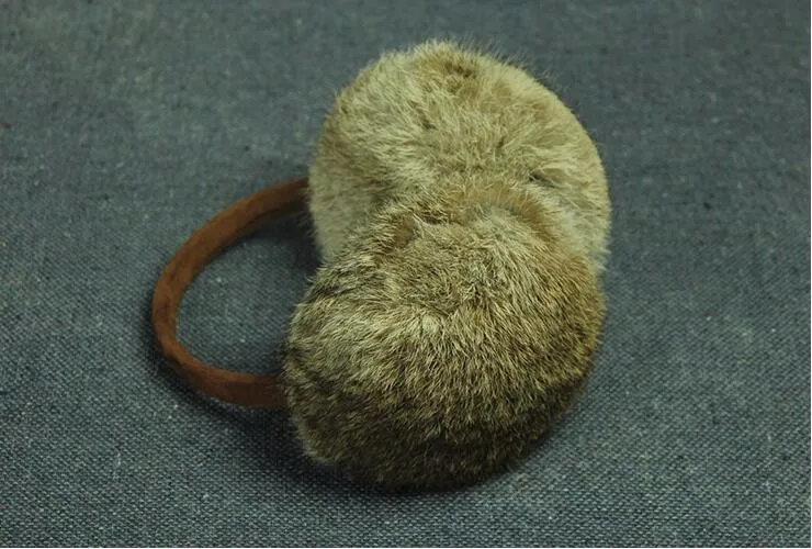 Настоящее с мехом кролика наушники на осень-зиму согреться earflap женщины и мужчины уха муфтой 7 видов цветов