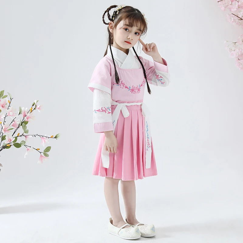 Hanfu старинный китайский костюм и традиционные девушки ханьфу китайское платье Стиль народный танец сценический костюм DQL903