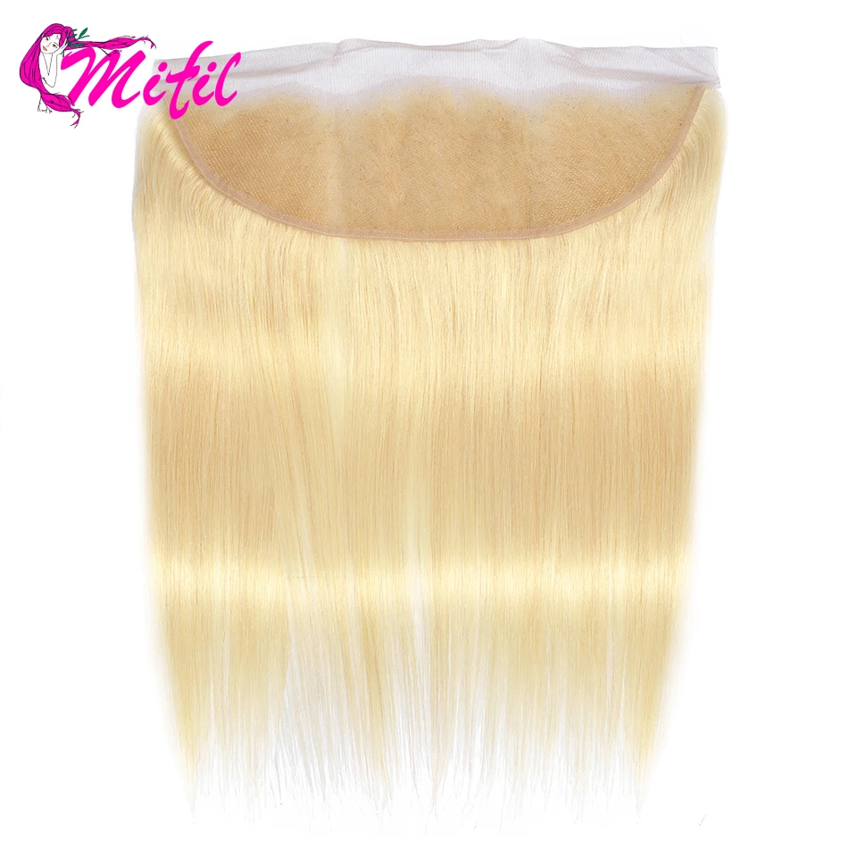 

Mifil 613 Blonde Peruvian Straight Frontal Remy Human Hair Ear To Ear Lace Frontal Closure Swiss 13x4 Lace Frontal Closure