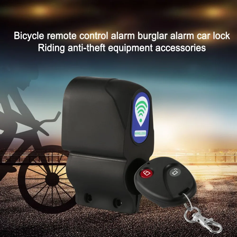 

Hot Sale Bicycle Alarm Lock Cycling Security Anti-theft Lock With Remote Controller Vibration Alarm 110DB Bicycle Accessories