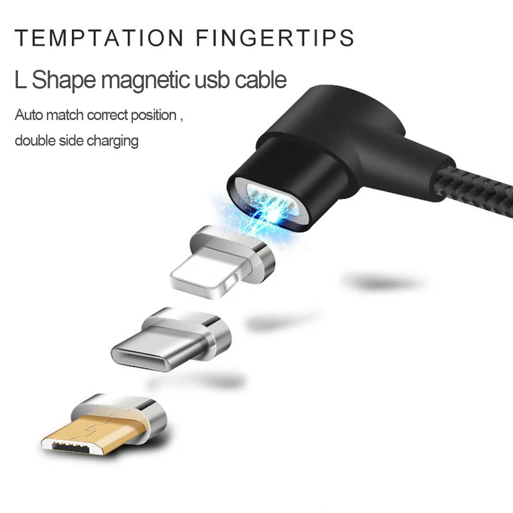 Магнитный Micro USB кабель для iPhone Samsung Type c зарядный адаптер C кабели мобильных