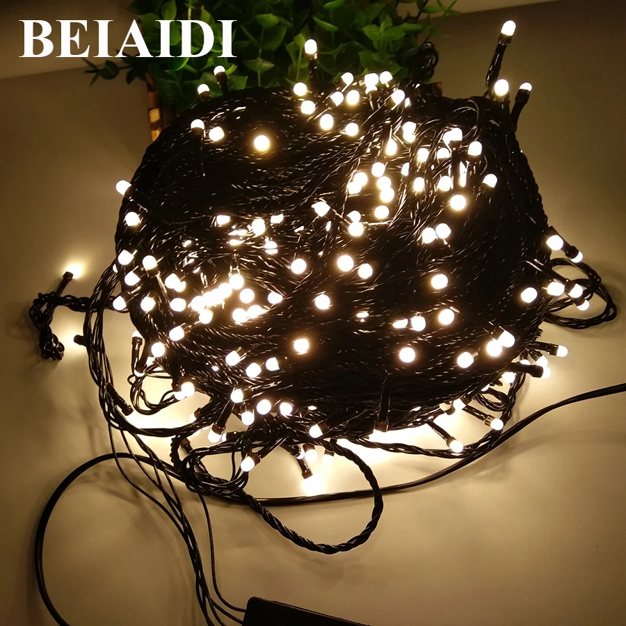 

BEIAIDI 100M 500 Leds Fairy String Light AC 220V String Garland For Christmas Party Wedding Decoration Outdoor Holiday Lighting