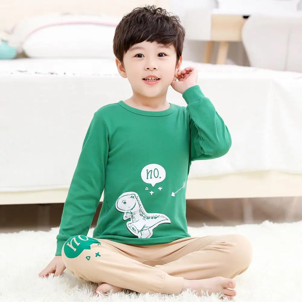 

Winter Cartoon Kids Pajamas Sets Cotton Boys Sleepwear Suit Warm Children Girls Pajamas Long Sleeve Tops+Pants 2pcs Clothing Set