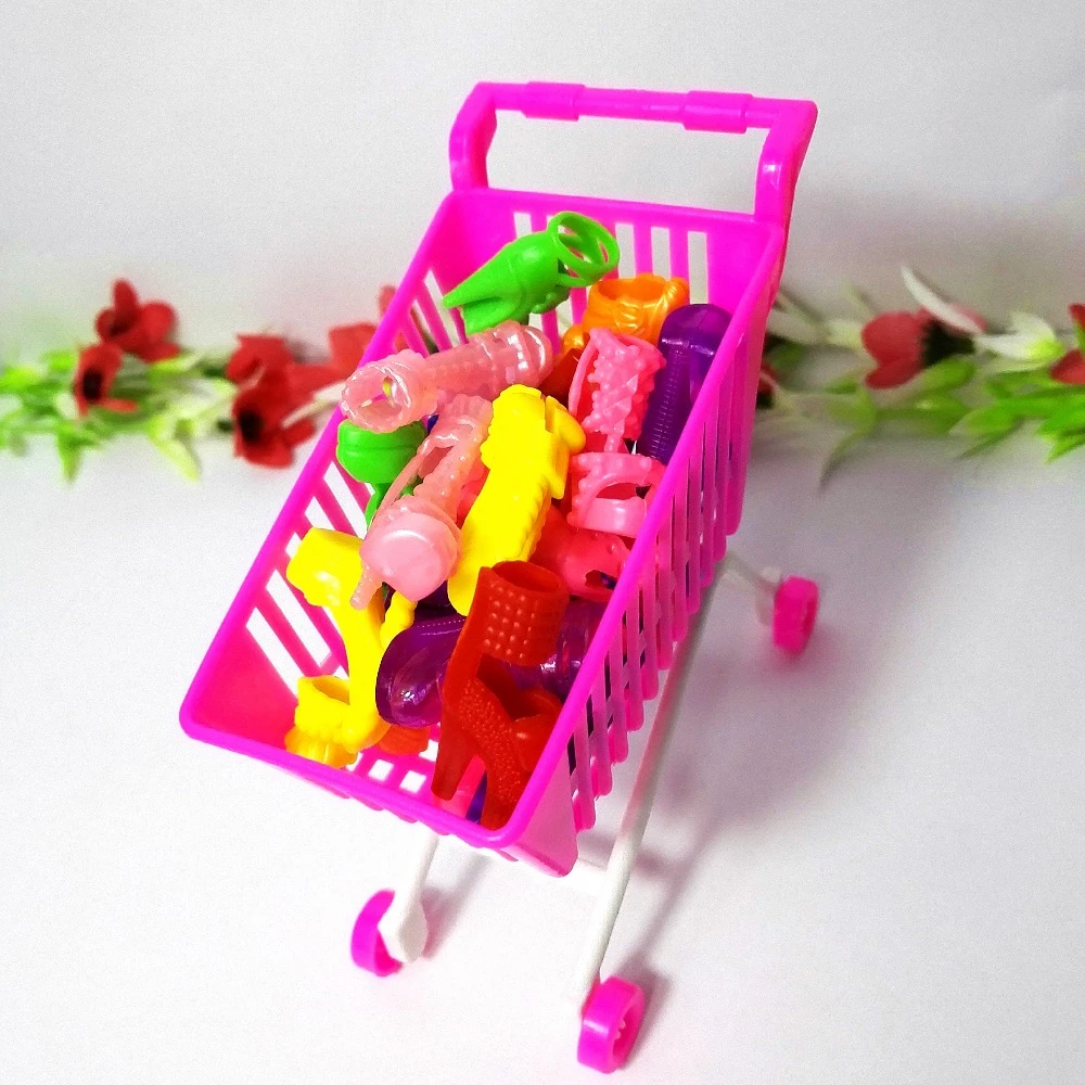 barbie doll shopping cart