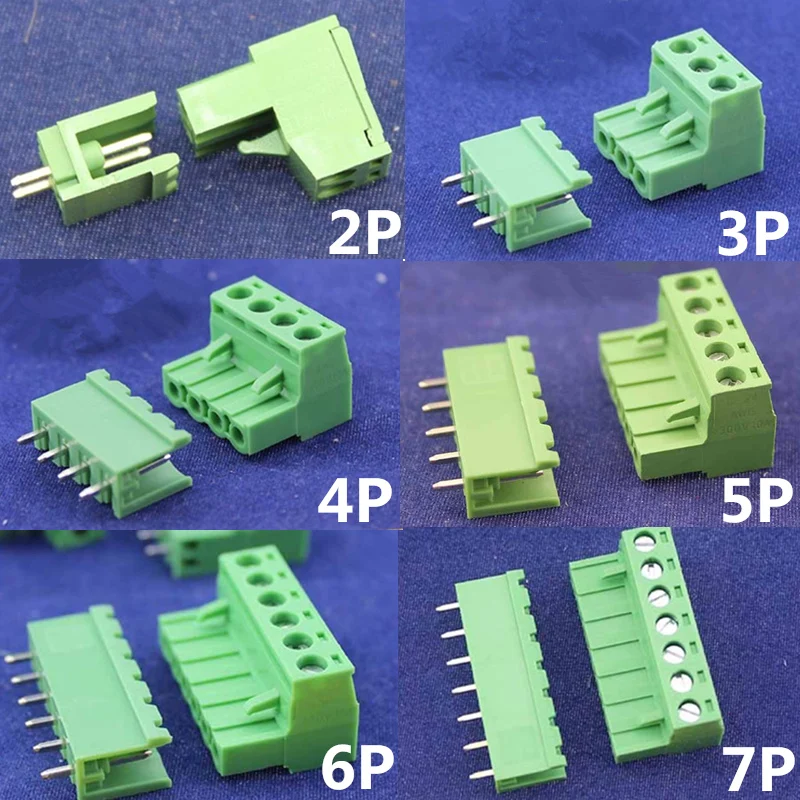 High Quality 10 sets ht5.08 2/3/4/5/6/7/8pin Terminal plug type 300V 10A 5.08mm pitch connector pcb screw terminal block High Quality 10 sets ht5.08 2/3/4/5/6/7/8pin Terminal plug type 300V 10A 5.08mm pitch connector pcb screw terminal block
