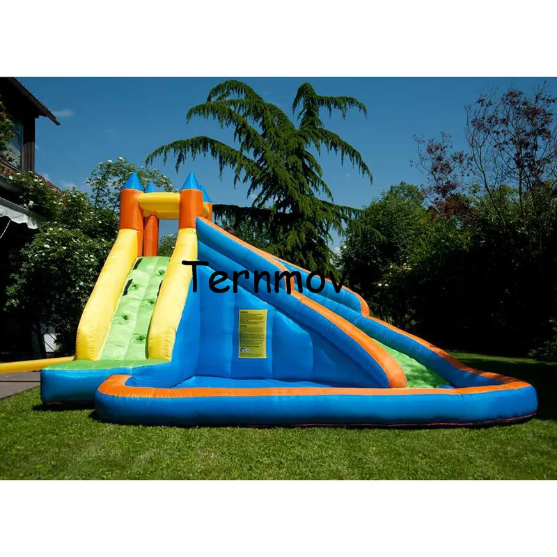 Надувной водный батут надувная горка водная Луны надувной парк|water slide bouncer|slide