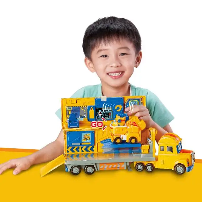 

Genuine Super Wings ABS Poppa Deluxe Multiple Scene Deformation Rescue Vehicle with Sound musical Combination Toy birthday gifts