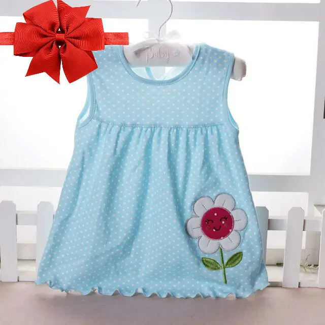 Baby Clothes Headband Dress For Girls Dresses Baptism 1st Birthday Dresses For Girls Kids Vestido Infantil Robe Fille - Цвет: Тёмно-синий