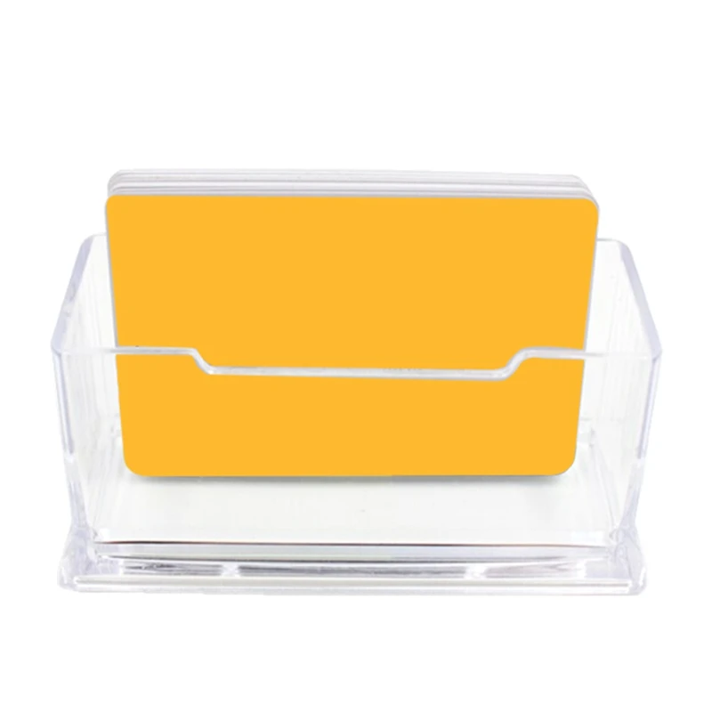 

1pc Clear Desktop Business Card Holder Desk Office Organizer Display Stand Acrylic Office Supplies Desk Accessories