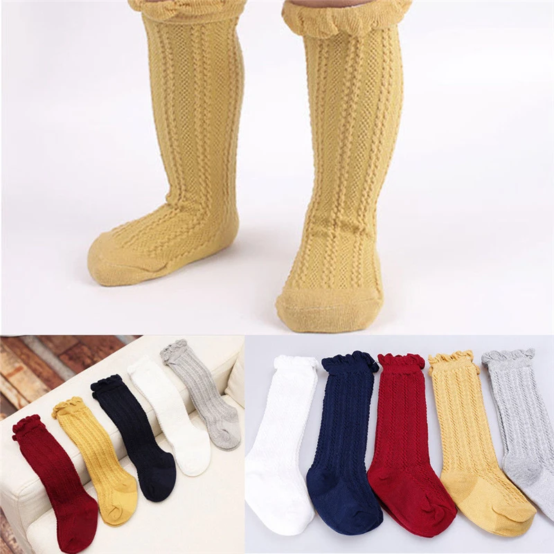 

Lovely Toddler Baby Soft Leg Warmers Knee High Socks Newborn Baby Girl Socks Cotton Kids Long Sock Solid Color Warm Girls Sock