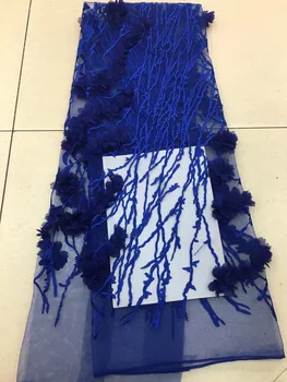 

African lace fabric 2018 high quality African French tulle lace fabric 3D floral lace Nigeria lace fabric RF2568