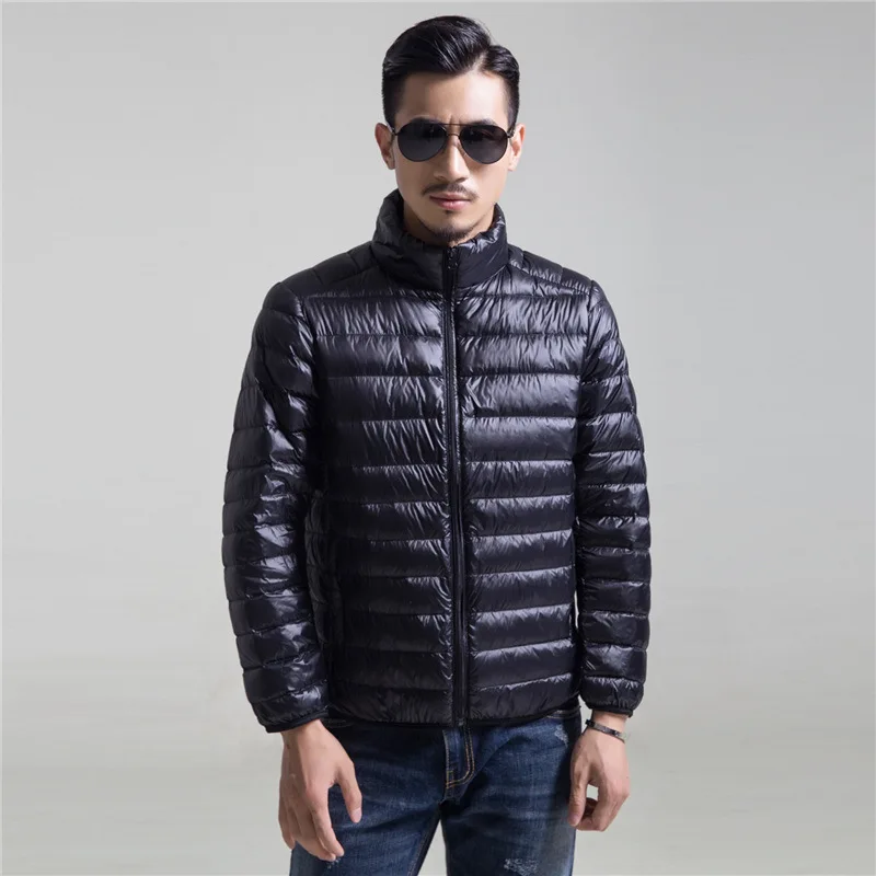 Men's new lightweight down jacket men's vertical collar winter jacket
