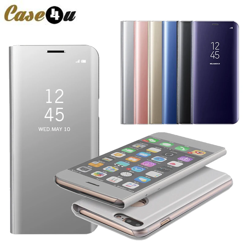 

Smart Leather Flip Stand Mirror Case for Huawei Mate 8 9 10 Pro Lite P8 P9 P10 Plus Luxury Case for iPhone XS Max XR 7 8 6s Plus