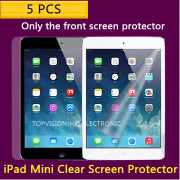 

5PCS/ Pack hd clear front lcd protetive film for ipad mini 1 2 3 screen protector strong carton pack & can check online