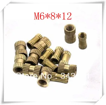 

High quality M6*12 copper insert nuts/ M6*12 brass knurled nut for injection moulding nuts (200pcs/lot)