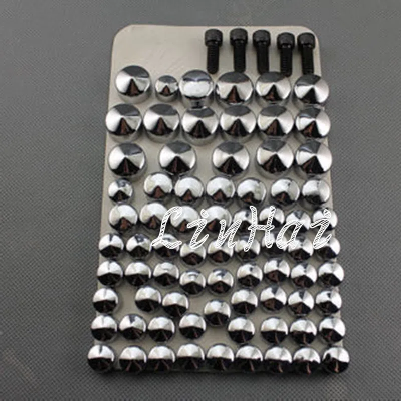 Motorcycle Chrome Bolt Caps Topper Cover For Harley Davidson FLT FLH