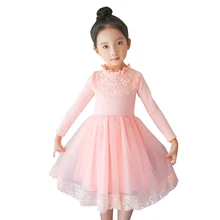 Детские платья для маленьких девочек на лето, весну и осень белые вечерние платья принцессы с длинными рукавами, бальное платье, платье-пачка для девочек, одежда для детей от 3 до 12 лет